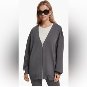 Scotch & Soda Oversize Jersey Bomber Jacket